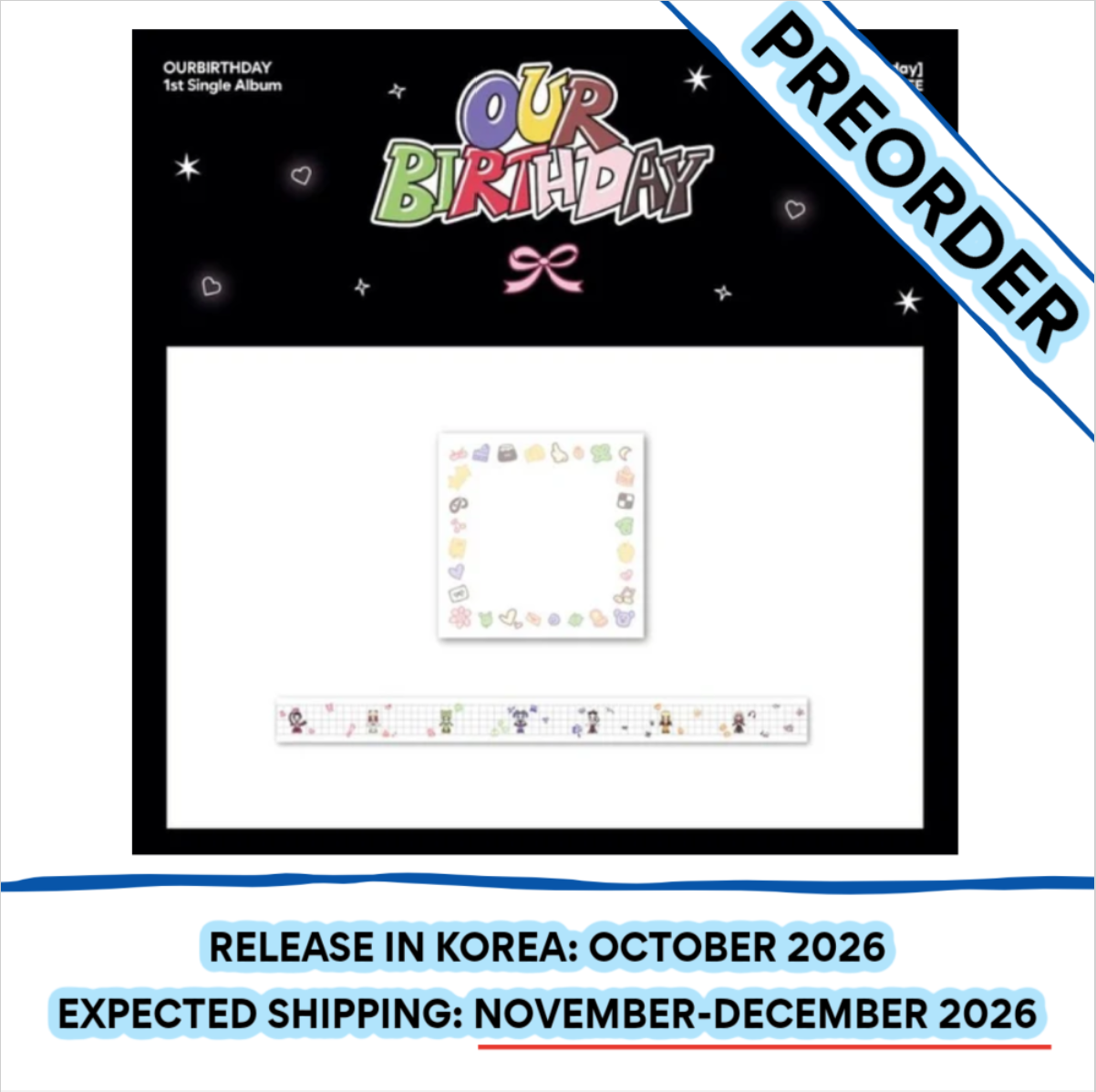 [PREORDER] [SHIPS IN NOV-DEC] OURBIRTHDAY - [OUR BIRTHDAY POP UP OFFICIAL MD] DECO SET