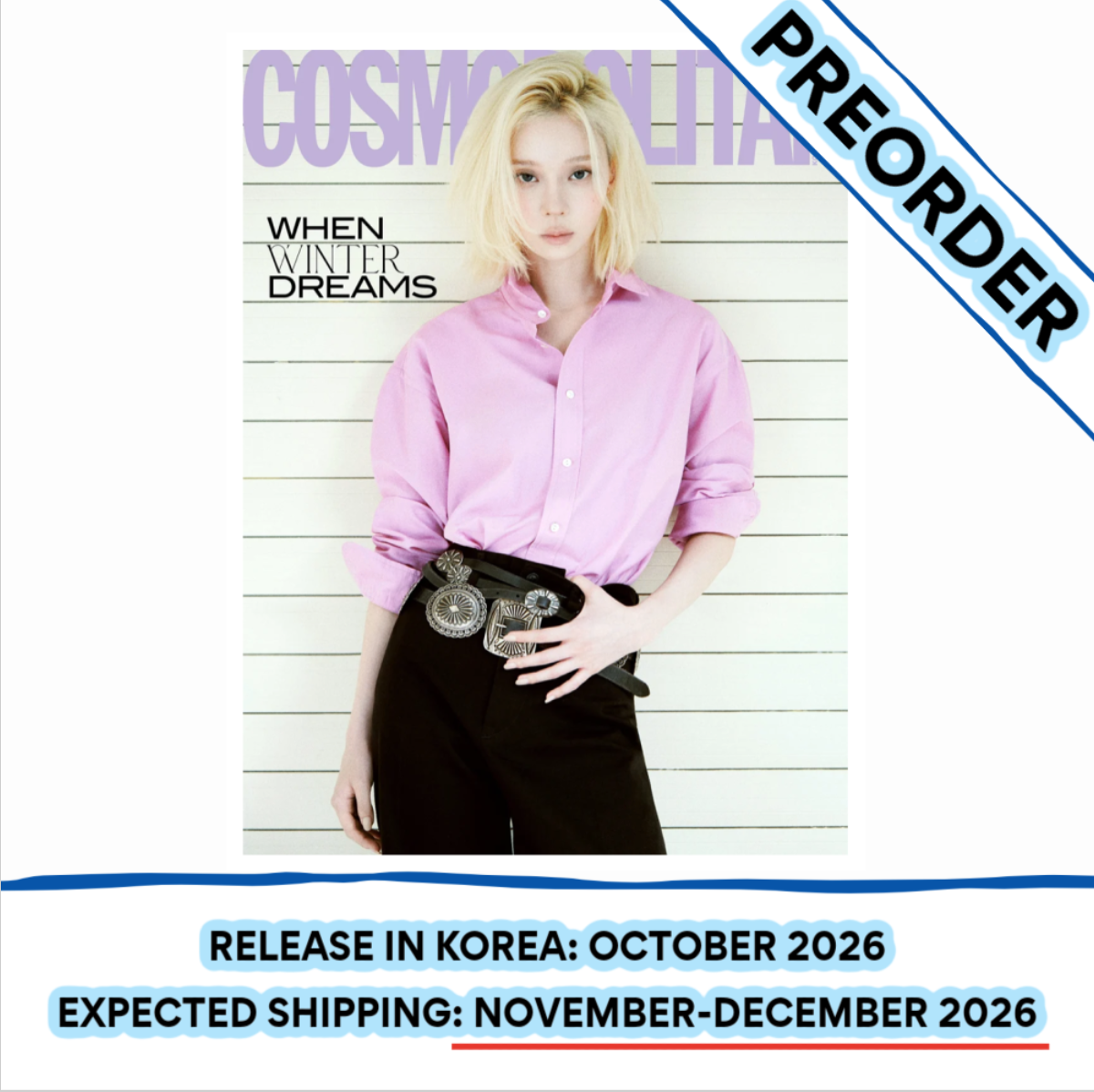 [PREORDER] [SHIPS IN NOV-DEC 2026] AESPA WINTER - COSMOPOLITAN MAGAZINE 2026 OCTOBER ISSUE (Cover Choice)