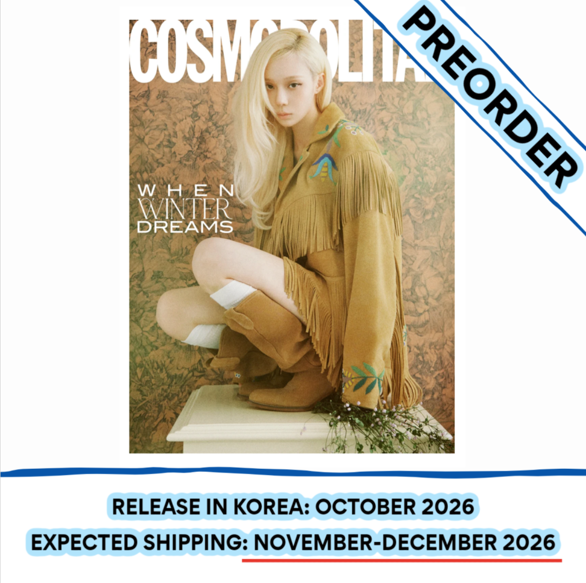[PREORDER] [SHIPS IN NOV-DEC 2026] AESPA WINTER - COSMOPOLITAN MAGAZINE 2026 OCTOBER ISSUE (Cover Choice)