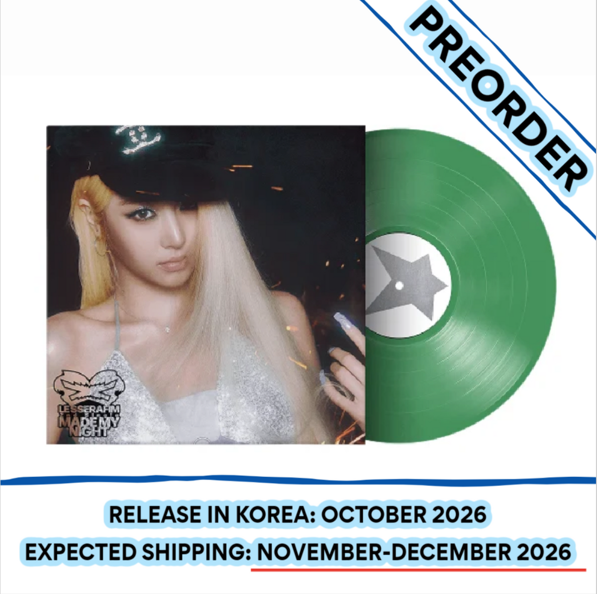 [PREORDER] [SHIPS IN NOV-DEC 2026] LE SSERAFIM - 'MADE MY NIGHT' 2ND SINGLE ALBUM - VINYL (Version Choice)