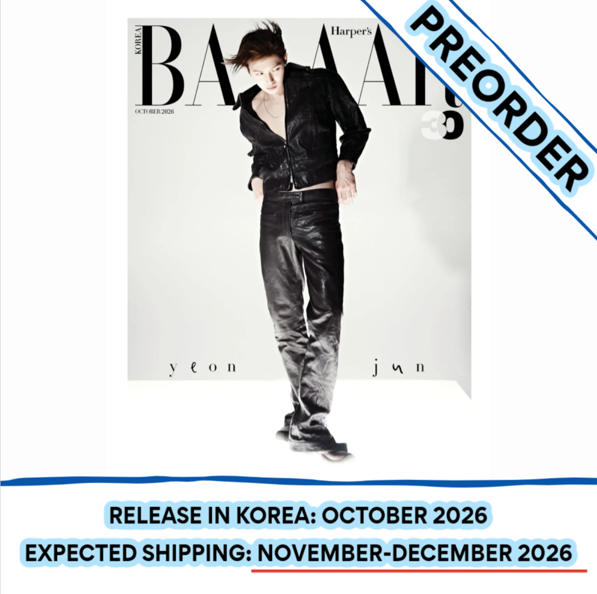[PREORDER] [SHIPS IN NOV-DEC 2026] TXT YEONJUN - BAZAAR MAGAZINE 2026 OCTOBER ISSUE (Cover Choice)