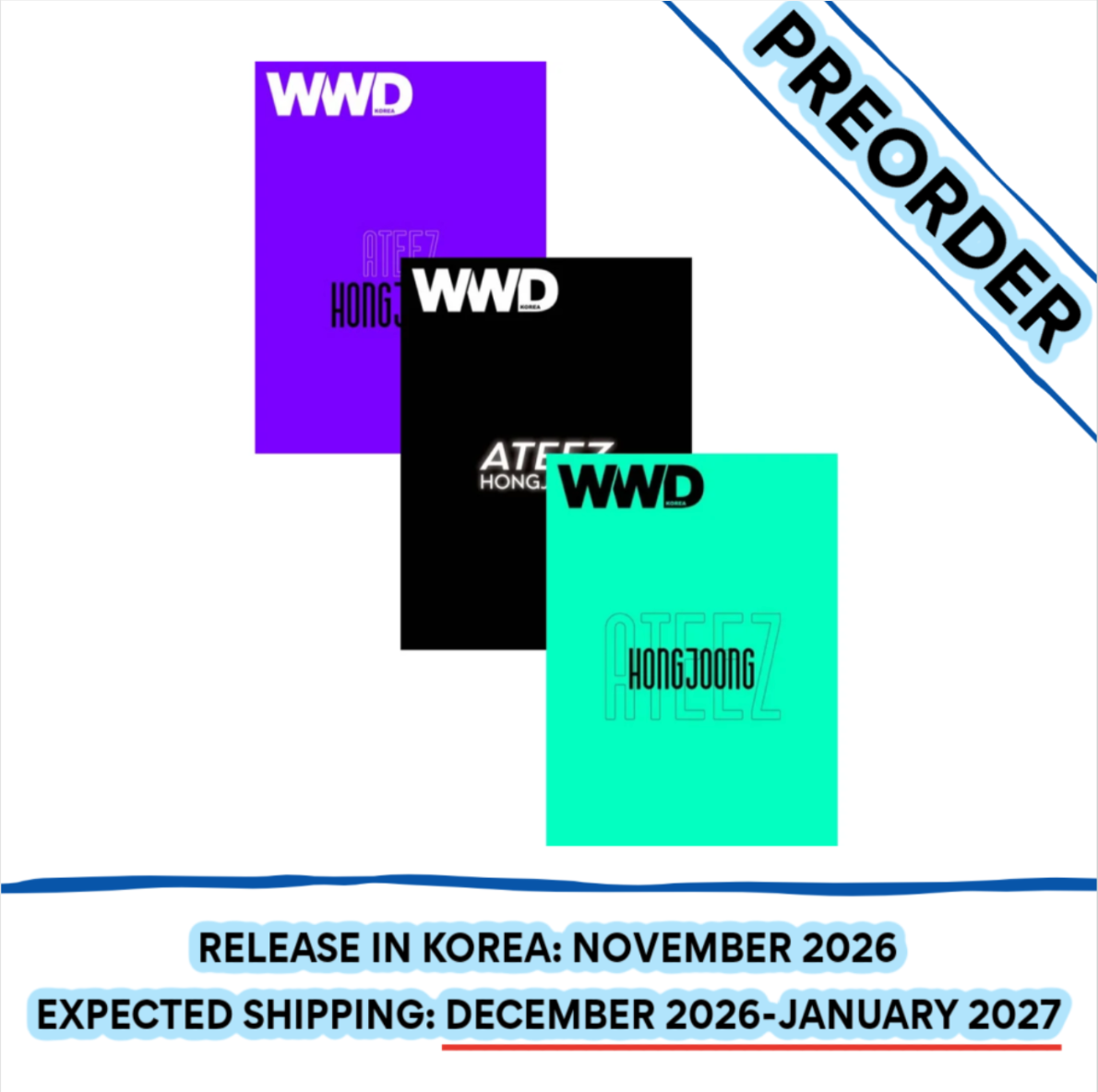 [PREORDER] [SHIPS IN NOV-DEC] ATEEZ HONGJOONG - WWD MAGAZINE 2026 NOVEMBER ISSUE (Cover Choice)