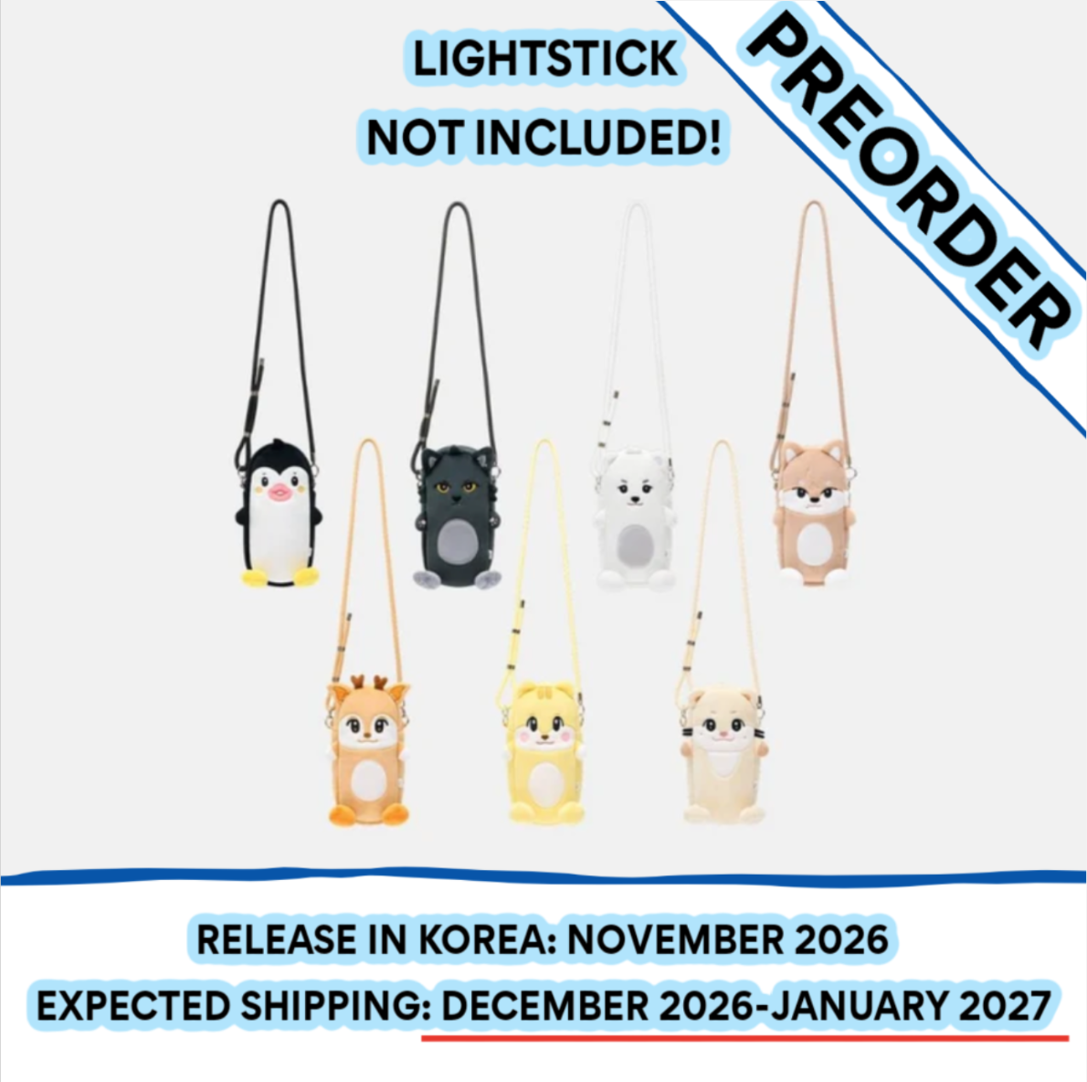 [PREORDER] [SHIPS IN DEC 2026-JAN 2027] NEXZ - 'SAUCIN' THE WORLD' 1ST ASIA TOUR IN SEOUL OFFICIAL MD - NEXZOO LIGHT STICK CROSS BAG (Member Choice)