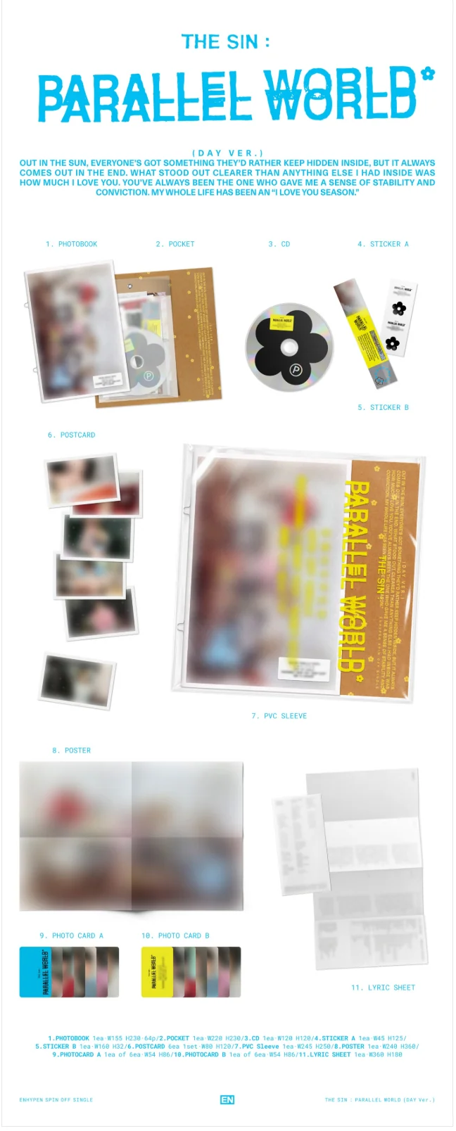 [PREORDER] [SHIPS IN DEC 2026-JAN 2027] ENHYPEN - THE SIN : PARALLEL WORLD SPIN OFF SINGLE ALBUM - STANDARD Ver. (RANDOM) (POB Chioce)