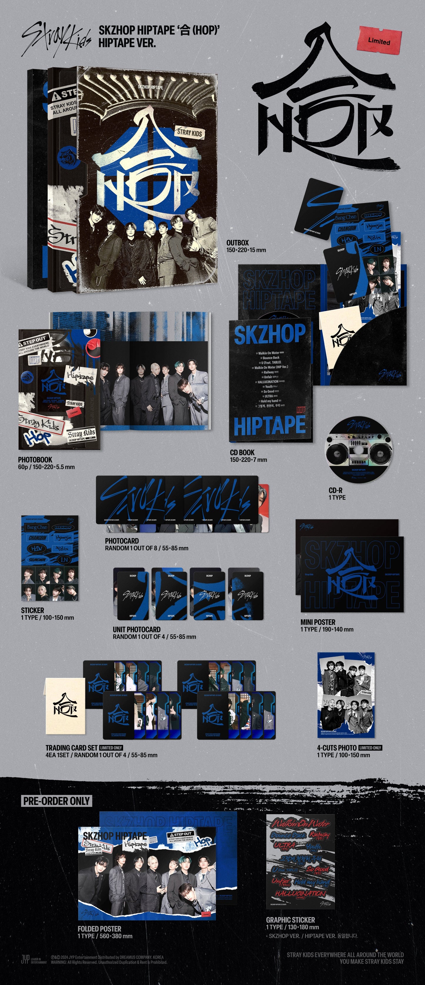STRAY KIDS SKZHOP HIPTAPE [合 (HOP)] [HIPTAPE VER.] LIMITED VER. (First Press)