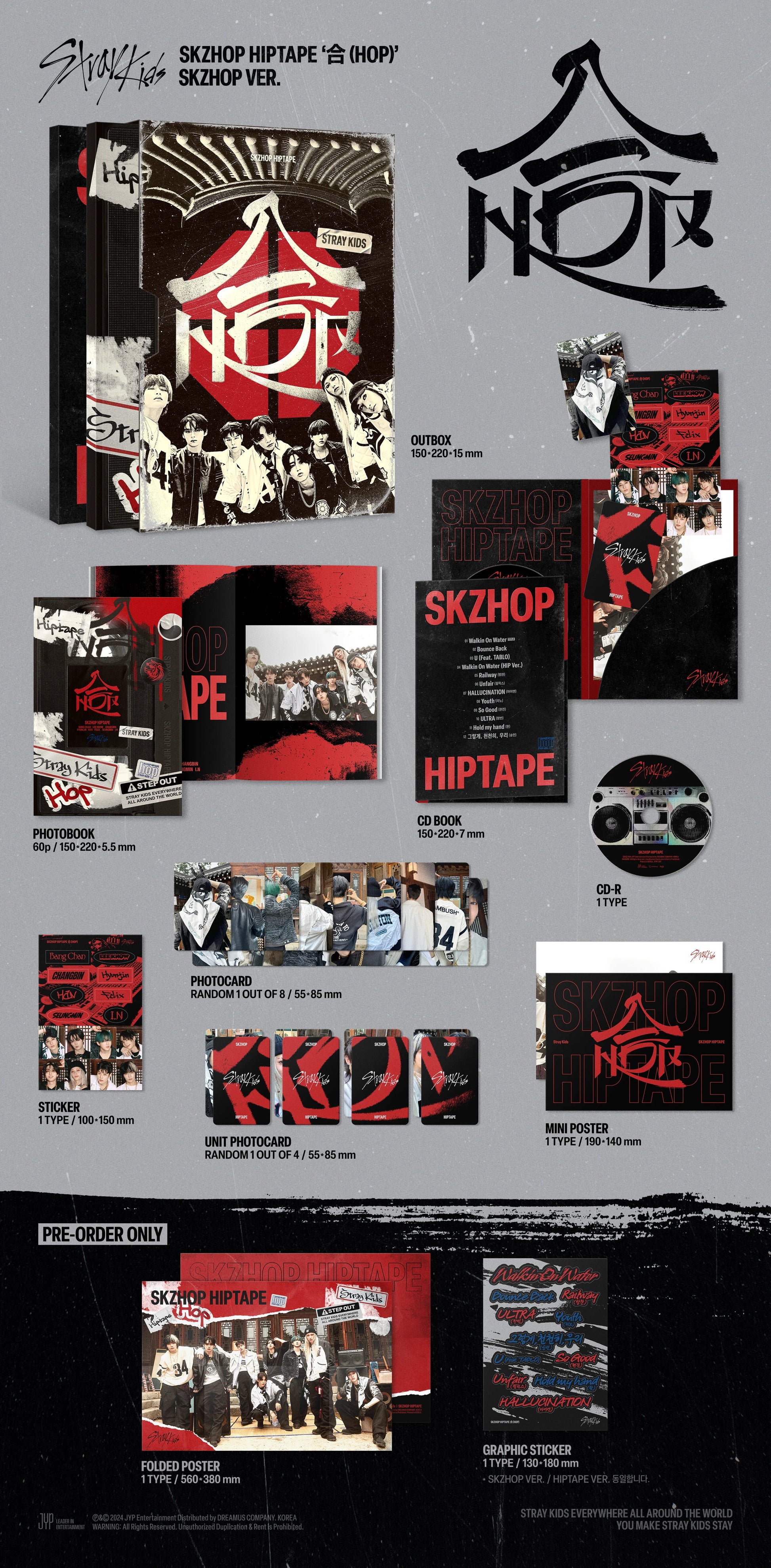 STRAY KIDS SKZHOP HIPTAPE [合 (HOP)] (SKZHOP VER.) (First Press)