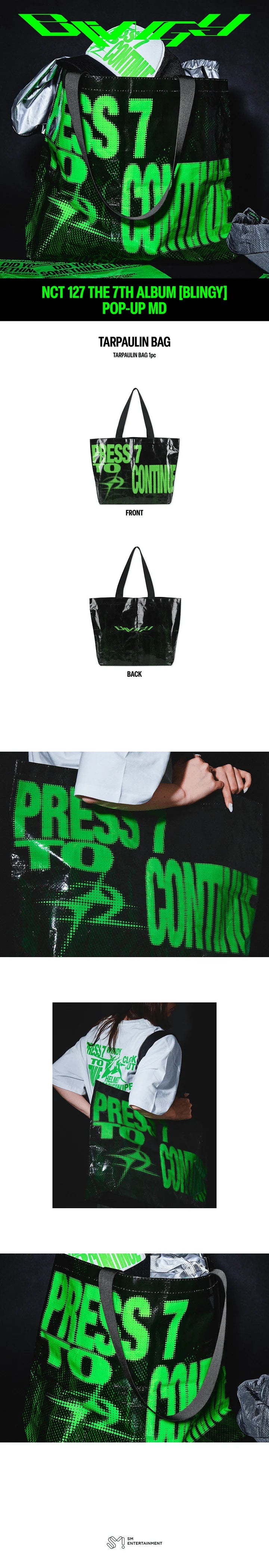 [PREORDER] [SHIPS IN DEC 2026-JAN 2027] NCT 127 - 'BLING POP UP OFFICIAL MD' TARPAULIN BAG