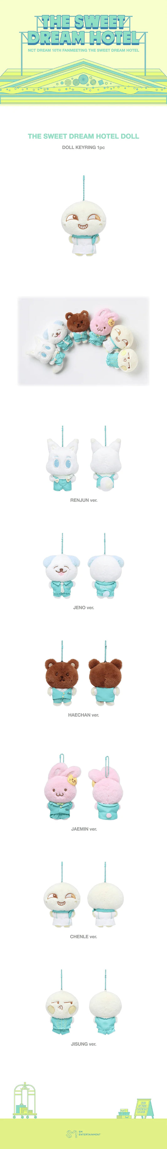 [PREORDER] [SHIPS IN DEC 2026-JAN 2027] NCT DREAM - THE SWEET DREAM HOTEL 10TH ANNIVERSARY PARTY OFFICIAL MD THE SWEET DREAM HOTEL DOLL (Member Choice)
