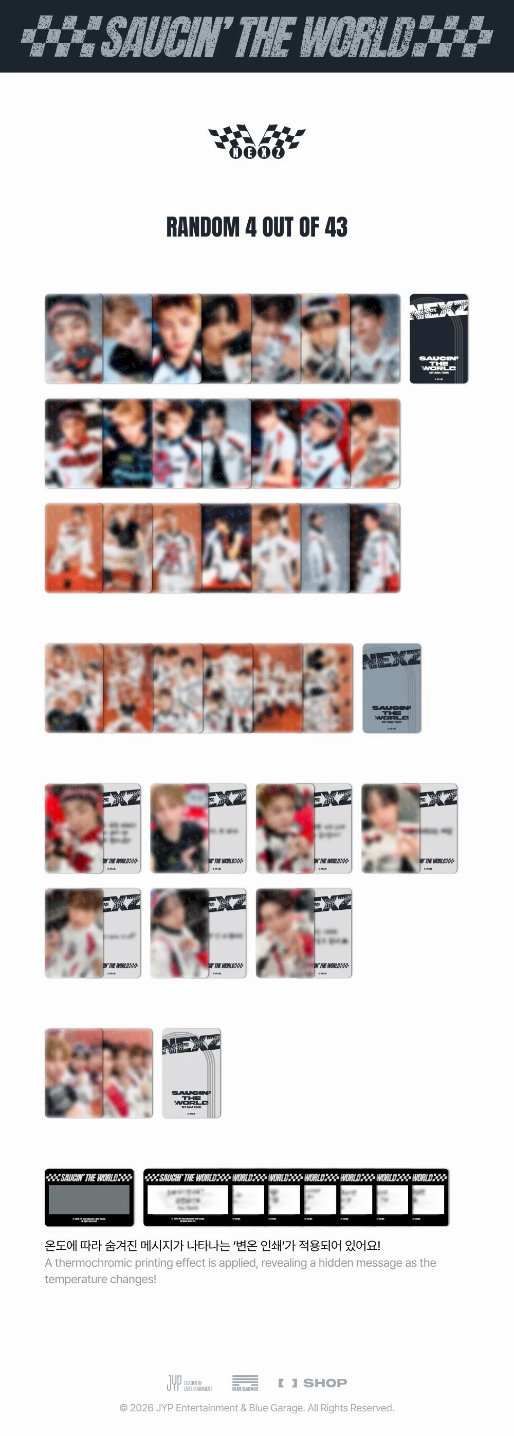 [PREORDER] [SHIPS IN DEC 2026-JAN 2027] NEXZ - 'SAUCIN' THE WORLD' 1ST ASIA TOUR IN SEOUL OFFICIAL MD - TRADING CARD
