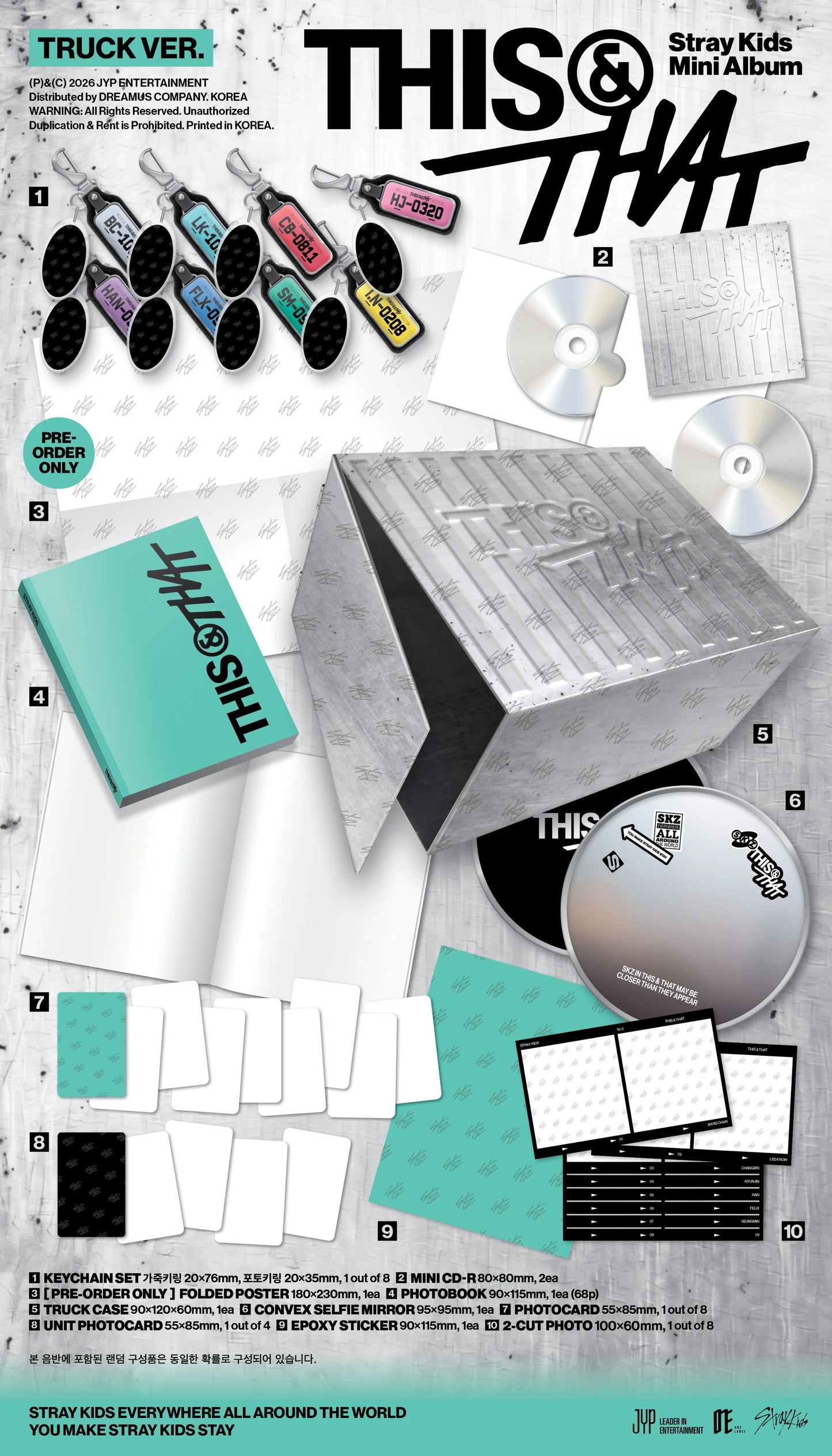 [PREORDER] [SHIPS IN SEPT-OCT] Stray Kids - 10TH MINI ALBUM 'THIS & THAT' LIMITED TRUCK Ver. (POB Choice)