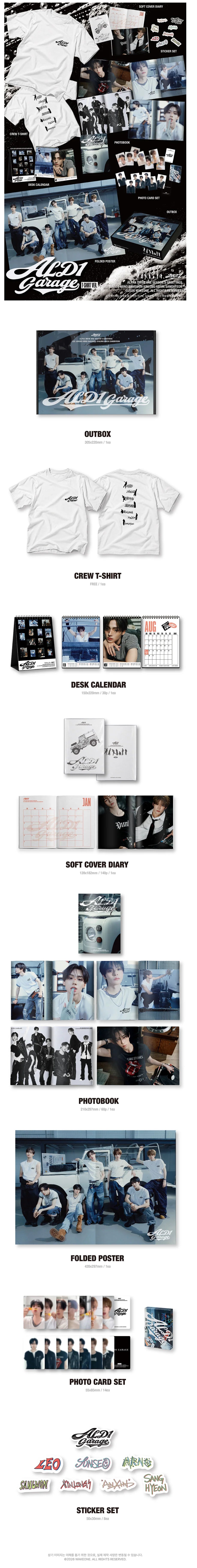 [PREORDER] [SHIPS IN FEB-MAR 2027] ALPHA DRIVE ONE - ALD1 GARAGE 2027 SEASON'S GREETINGS T-SHIRT Ver.