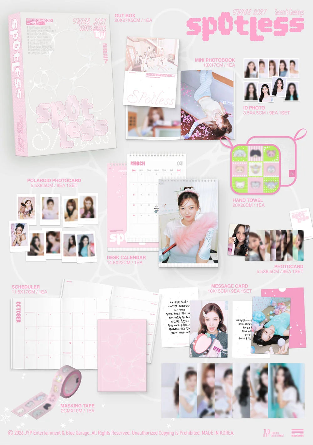 [PREORDER] [SHIPS IN FEB-MAR 2027] TWICE - SPOTLESS 2027 SEASON'S GREETINGS + FANS SHOP POB