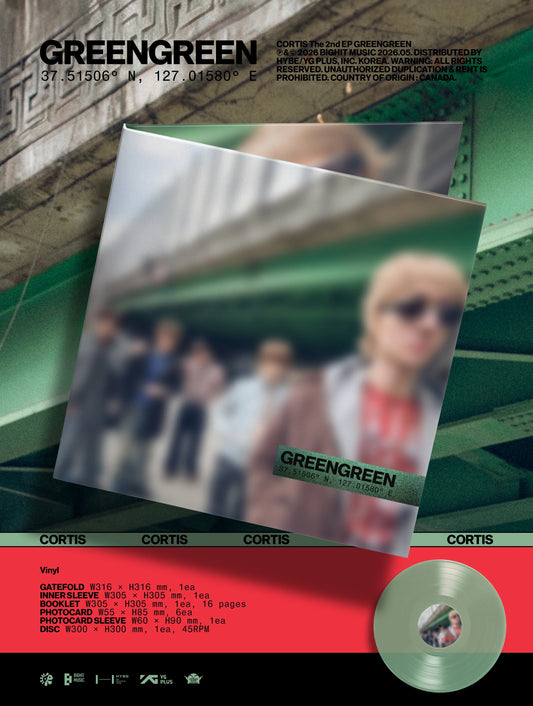 [PREORDER] CORTIS - GREENGREEN 2nd EP Album VINYL Ver. (POB Choice)