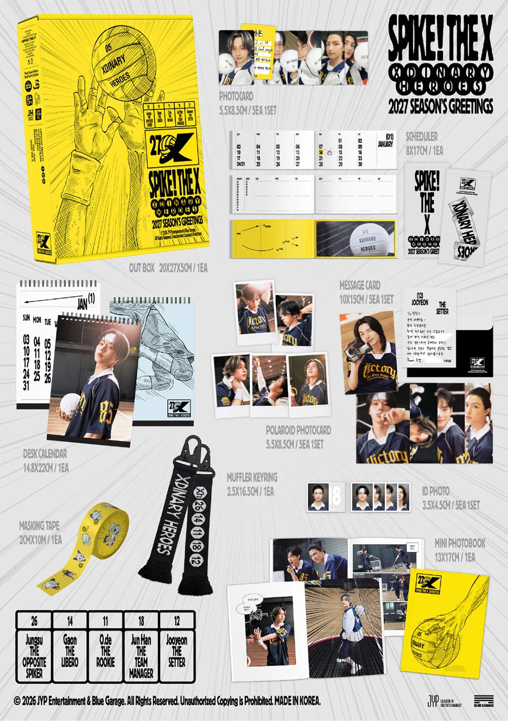 [PREORDER] [SHIPS IN FEB-MAR 2027] XDINARY HEROES - SPIKE! THE X 2027 SEASON'S GREETINGS + FANS SHOP POB