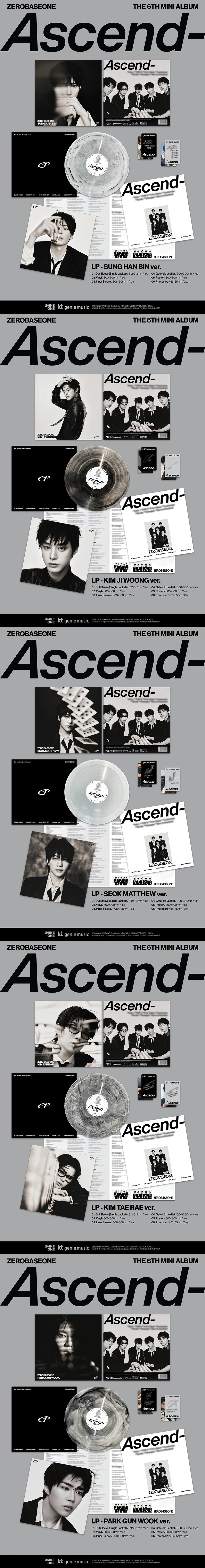 [PREORDER] ZEROBASEONE - ASCEND- 6TH MINI ALBUM LP Ver. (Random)