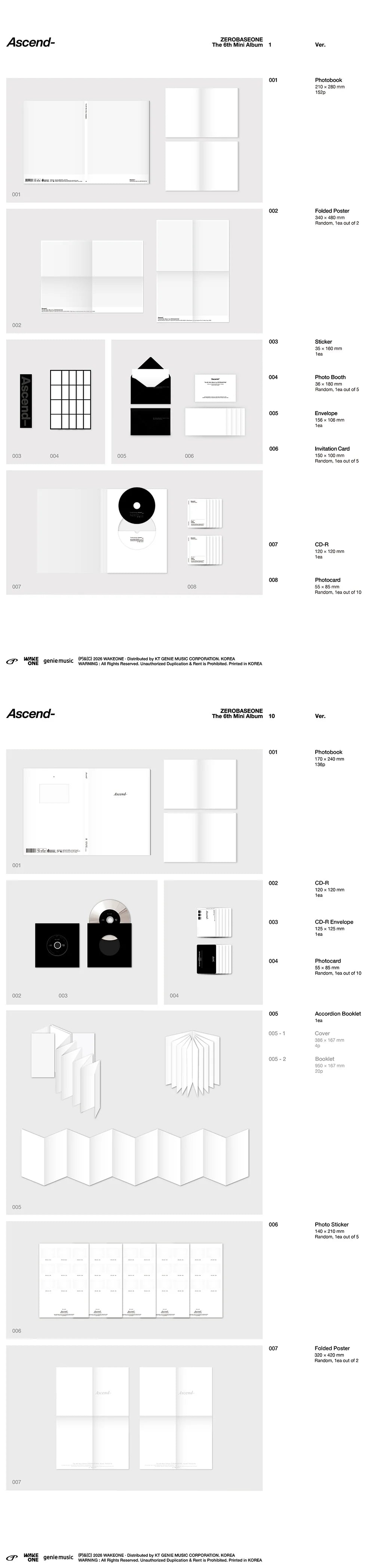 [PREORDER] ZEROBASEONE - ASCEND- 6TH MINI ALBUM PHOTOBOOK Ver. (Random)