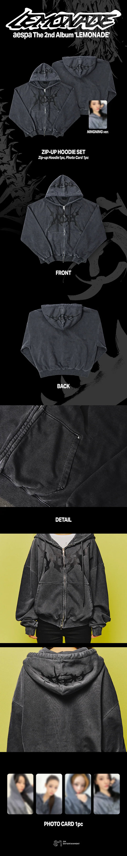 [PREORDER] [SHIPS IN SEPT-NOV] AESPA - [AESPA WEEK MAKE IT LEMONADE OFFICIAL MD] ZIP-UP HOODIE SET (Member Choice)
