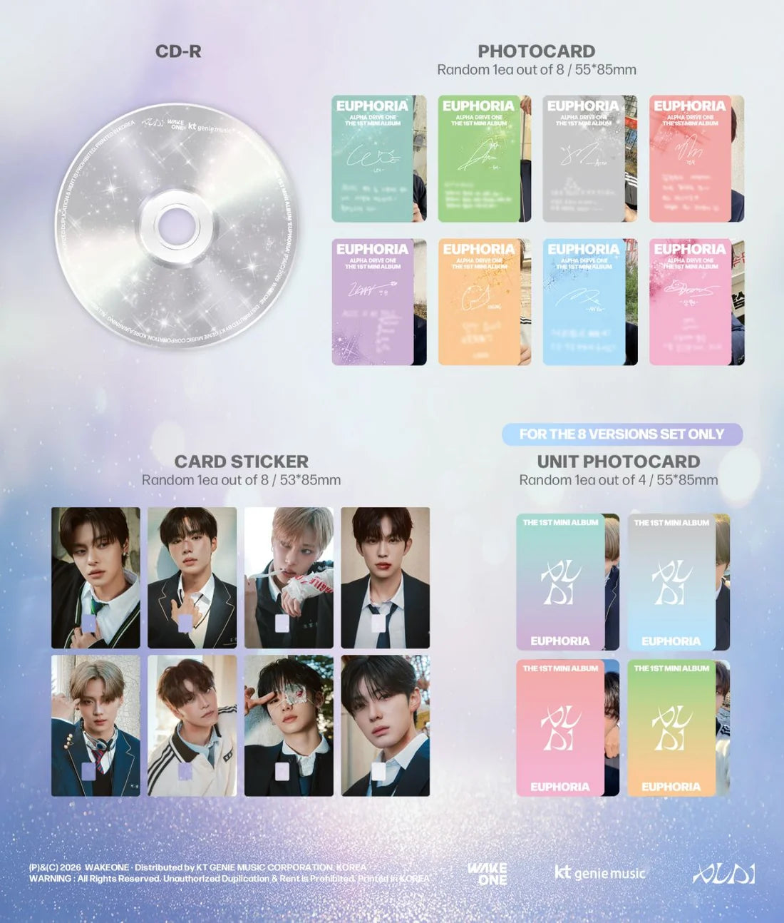 ALPHA DRIVE ONE - EUPHORIA 1ST MINI ALBUM Jewel Case Ver.
