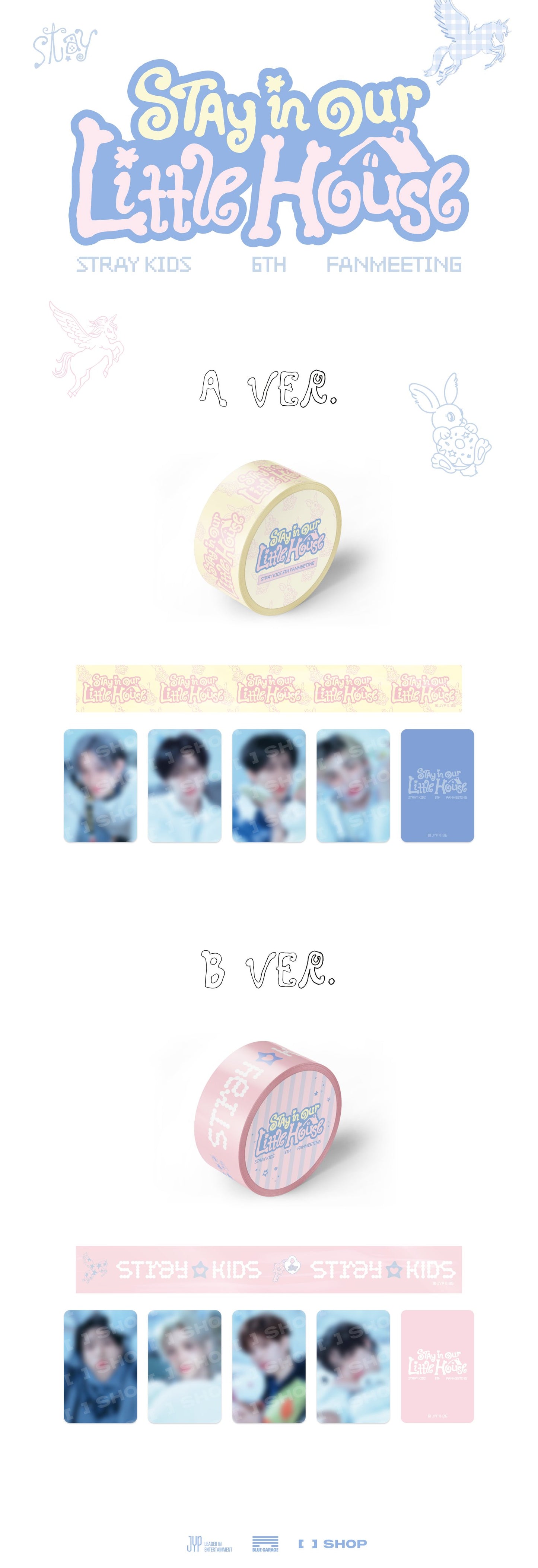 [PREORDER] Stray Kids 6TH FANMEETING OFFICIAL MD [STAY in Our Little House] - BOX TAPE SET (Ver. Choice)