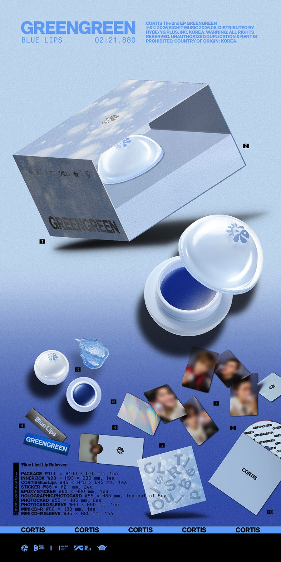 [PREORDER] CORTIS – The 2nd EP [GREENGREEN] (‘Blue Lips’ Lip Balm ver.)