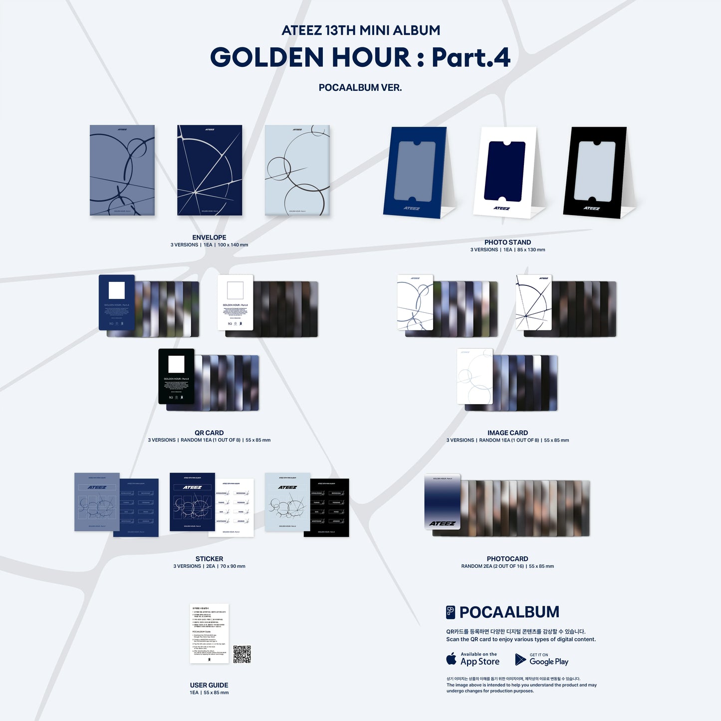 [PREORDER] ATEEZ - GOLDEN HOUR : PART.4 13TH MINI ALBUM POCA ALBUM + POB (Version Choice)
