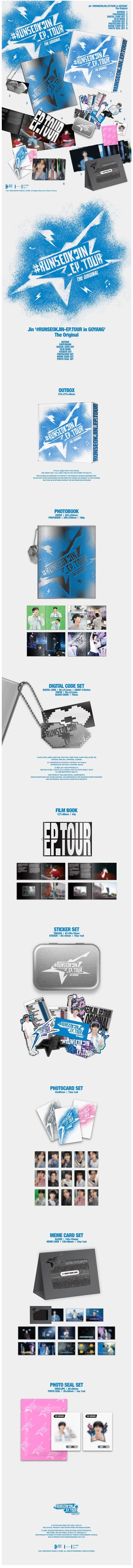 [PREORDER] BTS JIN - #RUNSEOKJIN_EP.TOUR IN GOYANG THE ORIGINAL