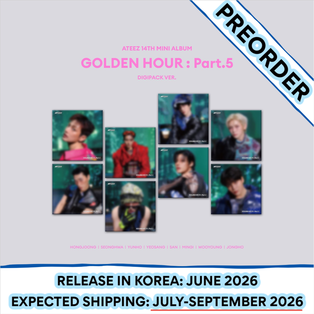 [PREORDER] ATEEZ - 14th Mini Album GOLDEN HOUR : PART.5 Digipack Ver. (Member & POB Choice)