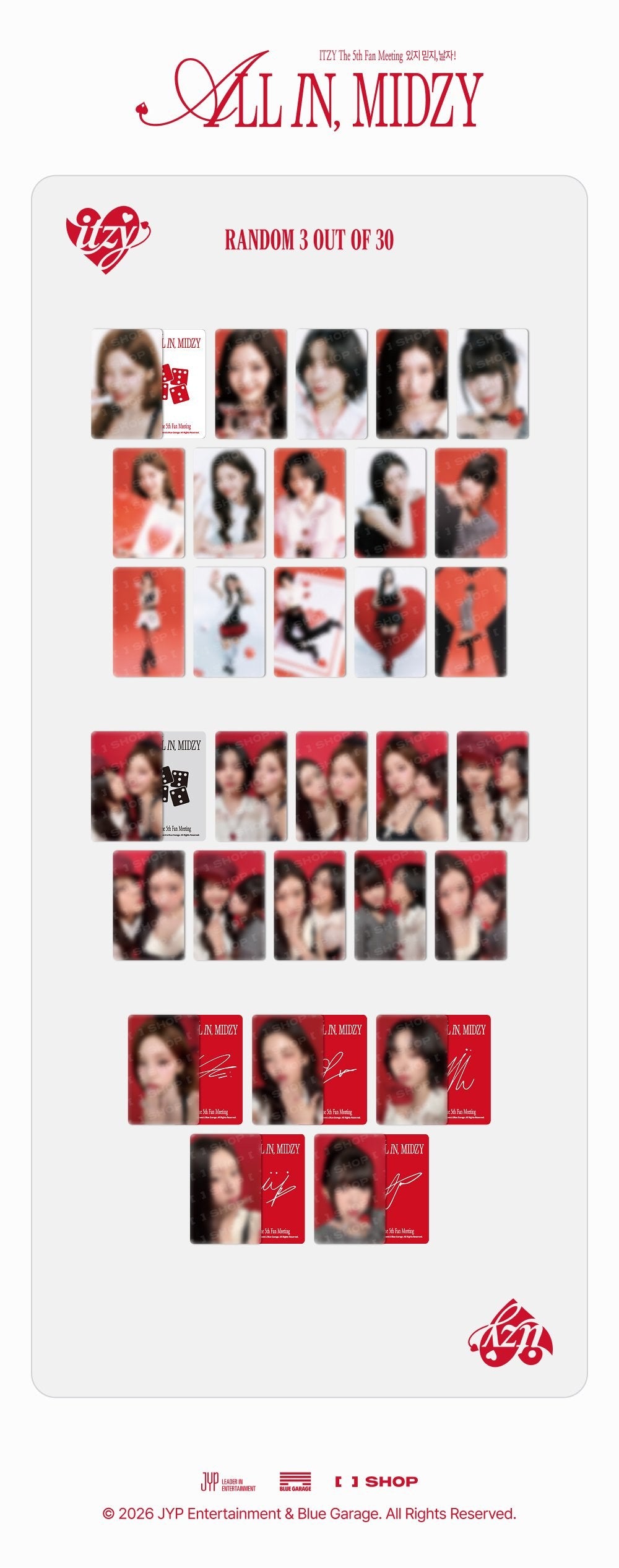 [PREORDER] [SHIPS IN JAN-FEB 2027] ITZY - ALL IN, MIDZY 5TH FAN MEETING OFFICIAL MD RANDOM TRADING CARD