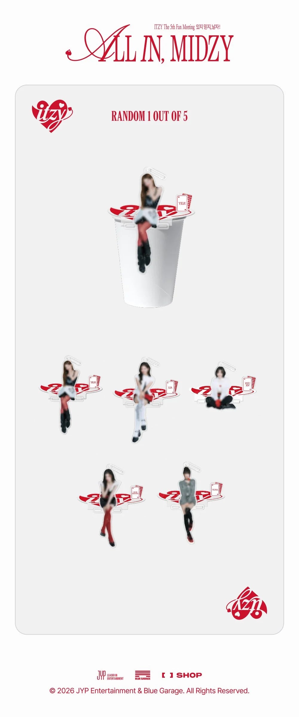 [PREORDER] [SHIPS IN JAN-FEB 2027] ITZY - ALL IN, MIDZY 5TH FAN MEETING OFFICIAL MD SECRET ACRYLIC STOPPER