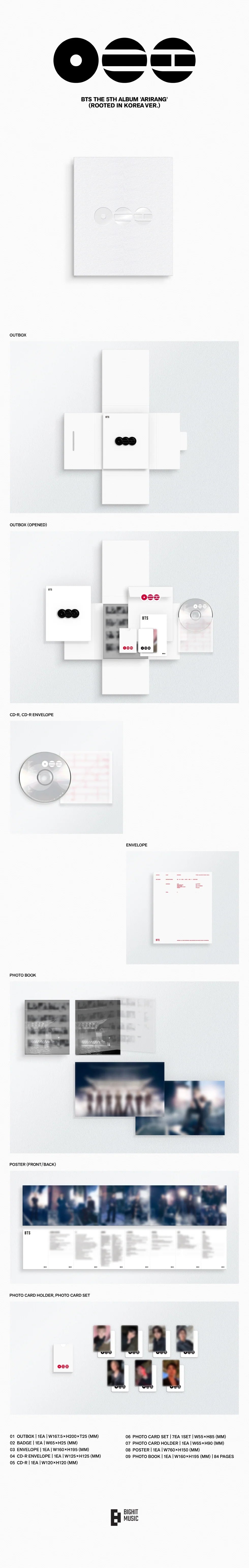BTS - 5th Full Album 'ARIRANG' Weverse Early Bird Gift Set (Standard + Living Legend + Weverse Albums)