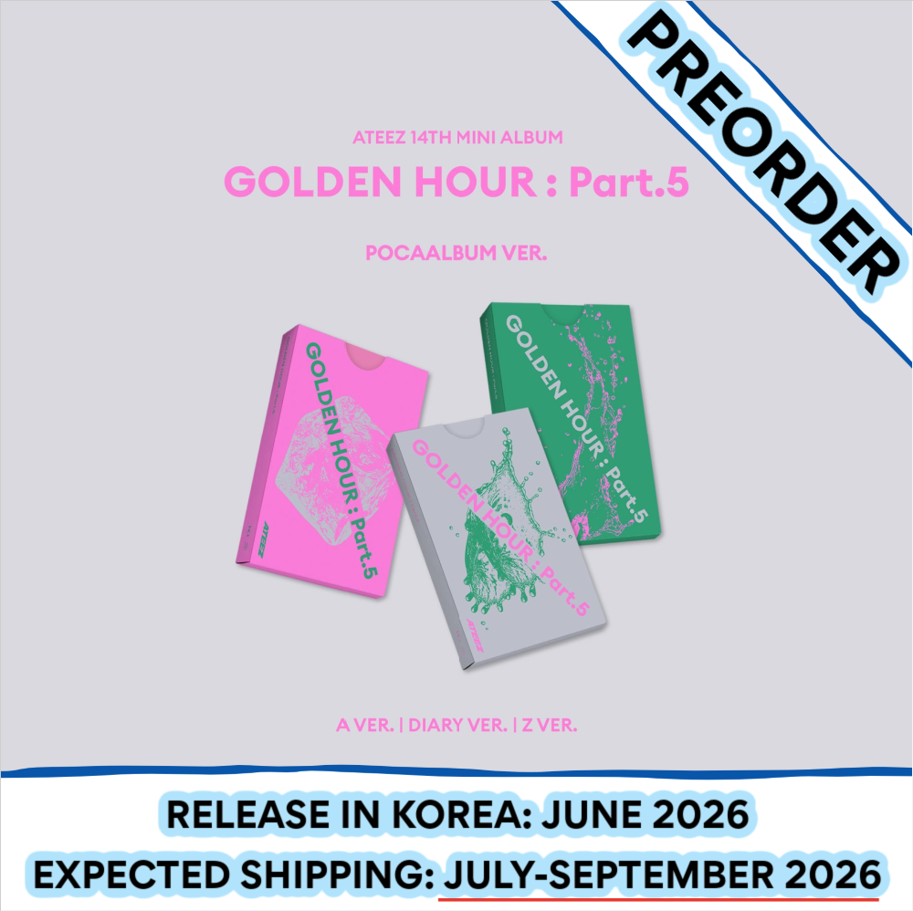 [PREORDER] ATEEZ - 14th Mini Album GOLDEN HOUR : PART.5 POCAALBUM Ver. (Version & POB Choice)