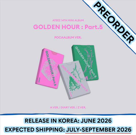 [PREORDER] ATEEZ - 14th Mini Album GOLDEN HOUR : PART.5 POCAALBUM Ver. (Version & POB Choice)