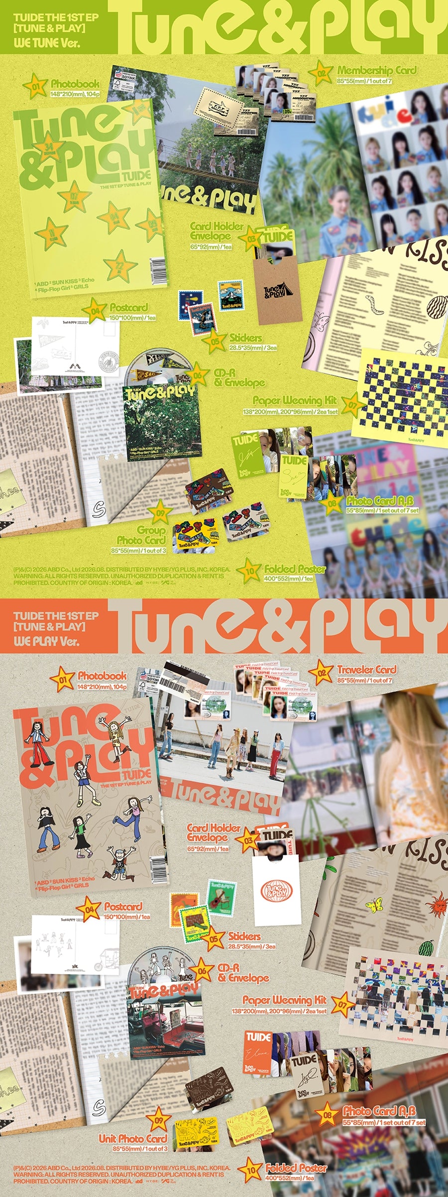 [PREORDER] [SHIPS IN SEPT-OCT] TUIDE – The 1st EP [TUNE & PLAY] STANDARD Ver. (Version Choice)